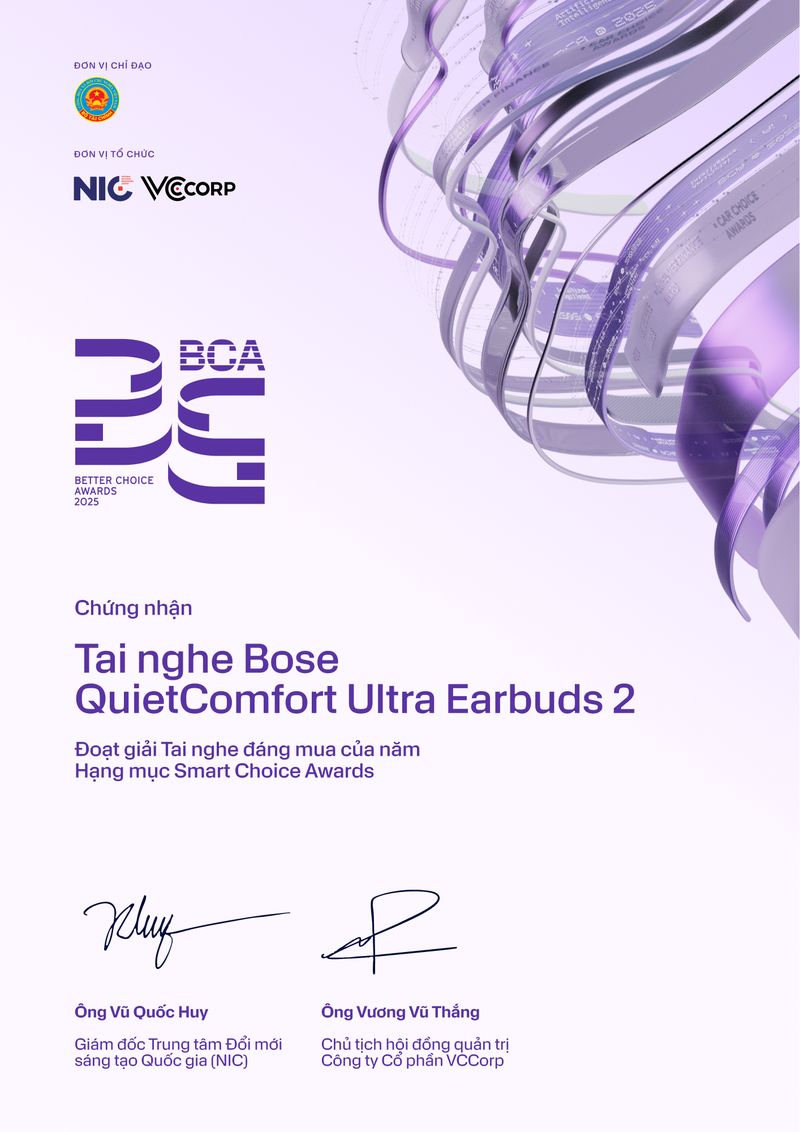 product - Tai nghe Bose QuietComfort Ultra Earbuds 2, BCA Smart Choice Awards