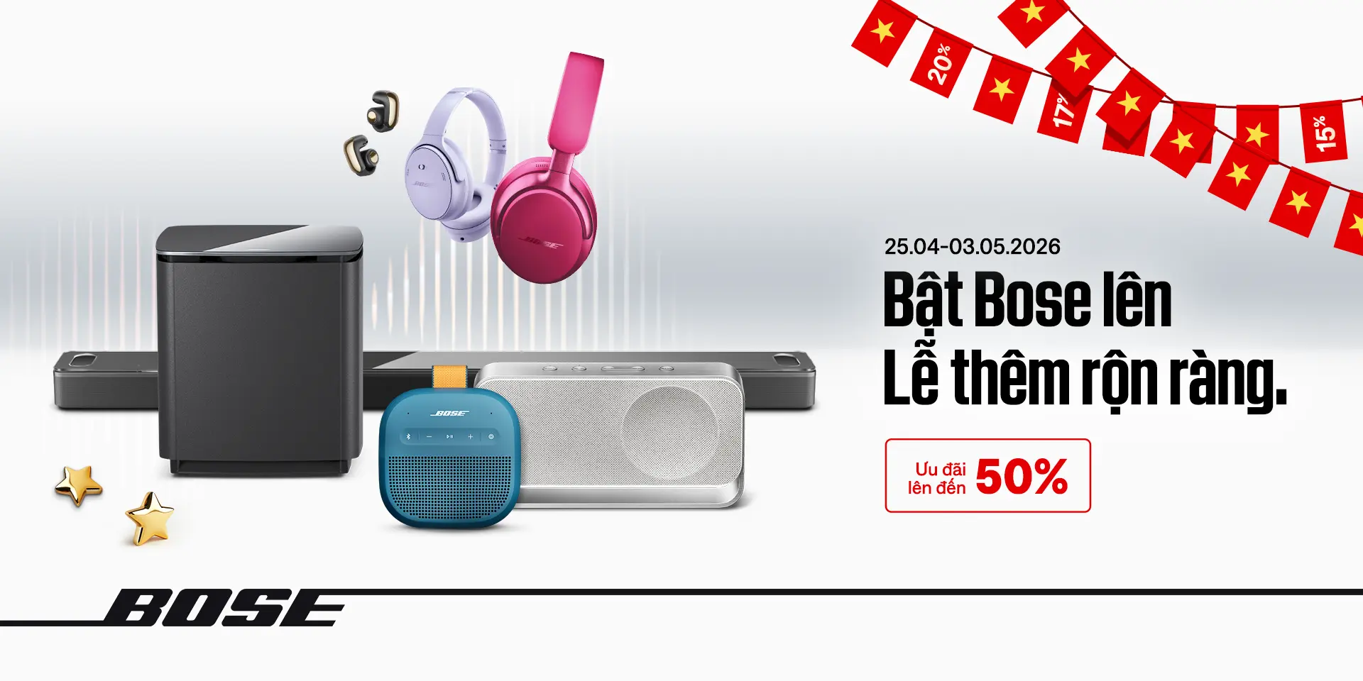 banner - Bose Ưu Đãi 30.04 - 01.05